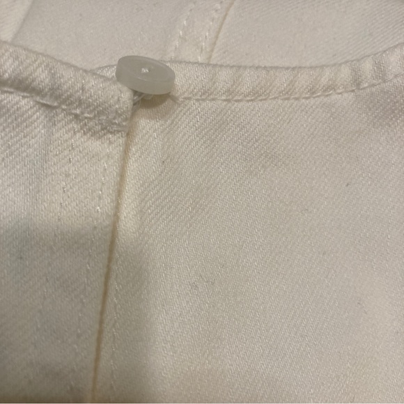 J. Crew Cream Sleeveless High Neck Denim Shift Dress - Size 4 - Picture 4 of 7